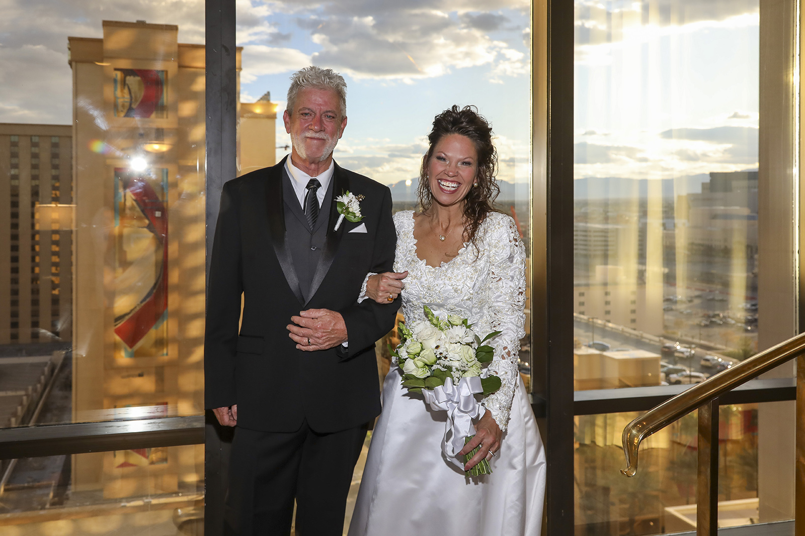 Wedding Couple at Andrew and Suzanne at Golden Nugget